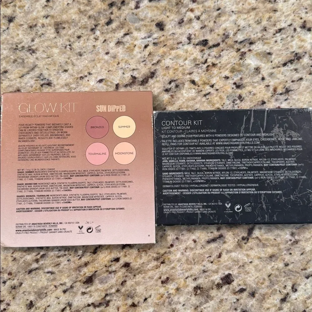 Anastasia Beverly Hills Contour Kit and Glow Kit Bundle Highlighter Bronzer Set